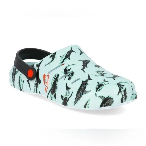 Rugged Shark Men's Clogs Shark Week Collaboration Size 10 EVA Foam Comfort Beach - Picture 1 of 9